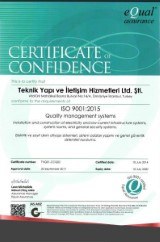 ISO 9001:2015 Belgesi